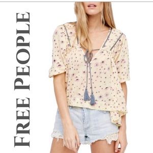 🚫FINAL🚫 Free People Lemon Peasant Blouse
